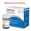 Sinocare 50/100 шт. тест-полоски на мочевую кислоту и глюкозу в крови для безопасного AQ UG монитора диабета подагры беременных