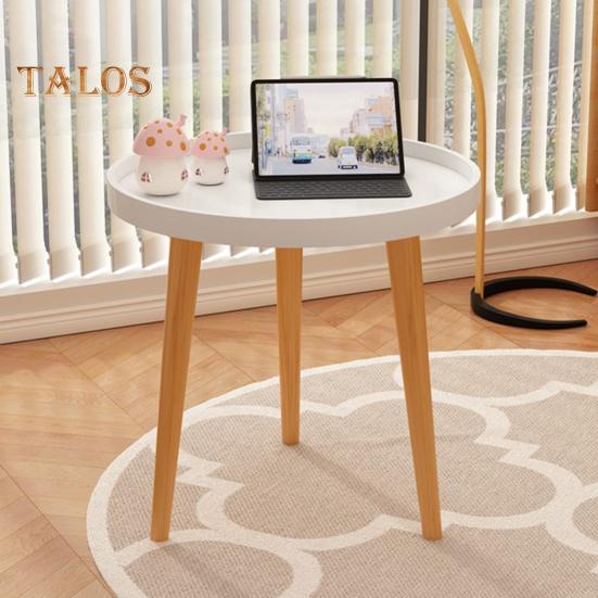 Круглый приставной столик с 3 ножками, прочный, съемный, мини-стол для спальни, кухни, гостиной, небольшого пространства, дивана, прикроватной тумбочки, журнального столика