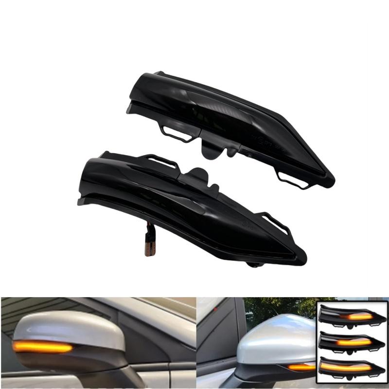 For Ford Fiesta mk8 ST Line MK8 Flasher Indicator Blinker Side Rearview Turn Signal Light Smoked Lens LED Side Mirror Lamp Amber