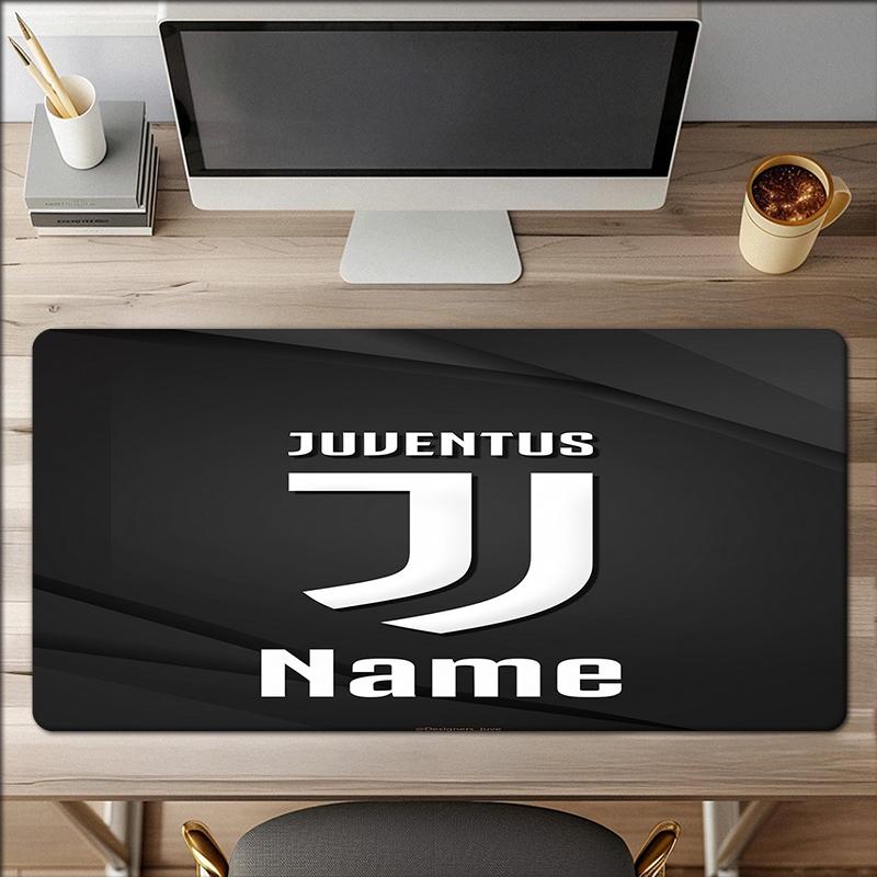 Custom Name Juventus Football Club Theme Mouse Pad Non Slip Rubber Base Multifunctional Office Home Decor Perfect For Workspace Personalization