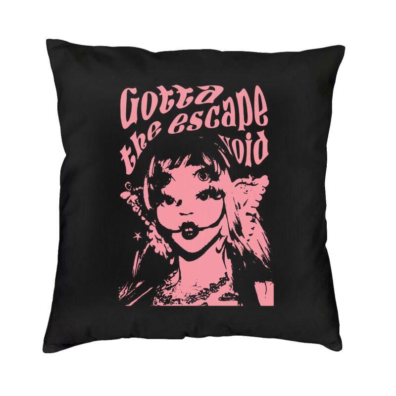 Чехол на подушку с изображением певицы Melanie Martinez 40x40 Декоративная печать Темная волна Музыкальная наволочка для гостиной Двусторонний