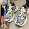 Fashion Thick Sole Dad Shoes for Women's New Mesh Breathable Casual Sports Shoes Lightweight Running Shoes Zapatillas Mujer 2024