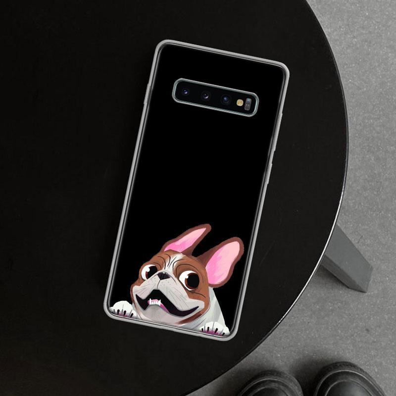 Чехол для телефона с изображением мопса и французского бульдога для Samsung Galaxy S26 S25 Edge S24 S23 Ultra S22 Plus S21 FE S20 + Художественный персонализированный Funda