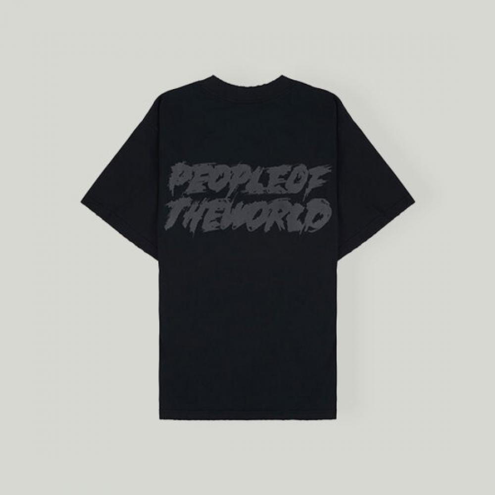 People Of The World SkeTch Logo Semi Over T shirT 25ss