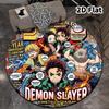 Коврик для пола Demon Slayer Kimetsu No Yaiba, круглый ковер, ковер для гостиной, спальни, дивана, игровой комнаты, нескользящий коврик