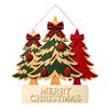 Winter Festive Home Decorations Christmas Wooden Sign Hanging Ornament, Multi-Layer Tree Wood Plaque Rustic Holiday Wall Decor with Rope, Merry