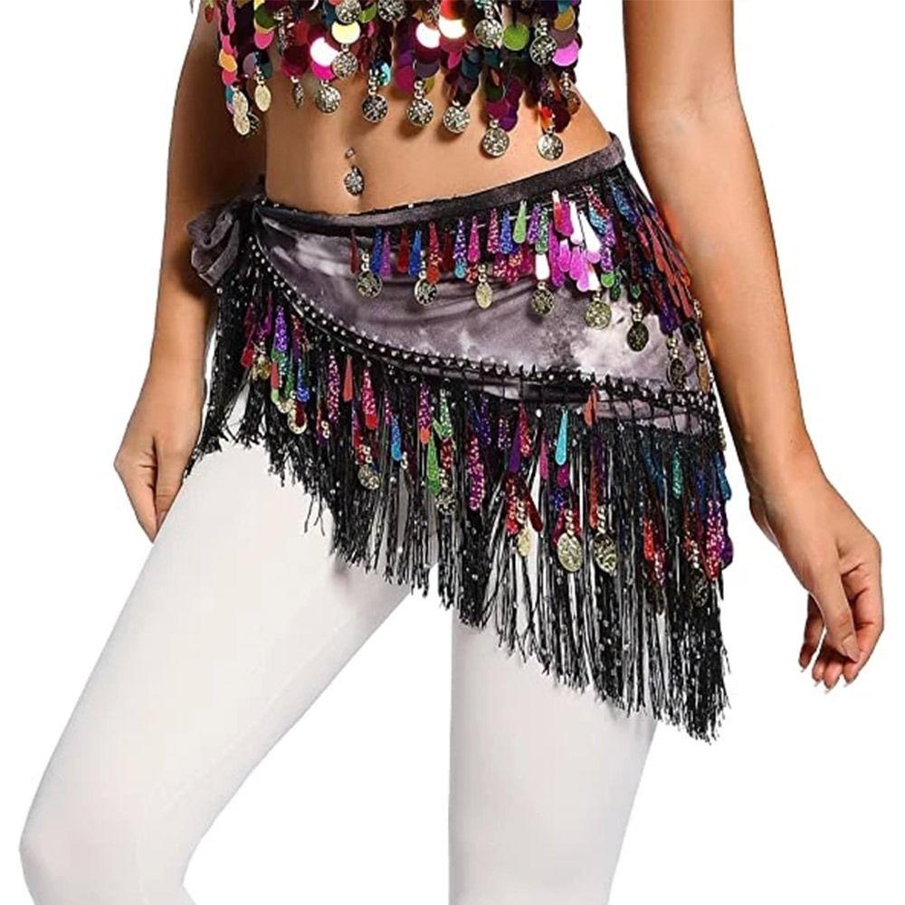 For Thailand/India/Arab Show Costumes Tassels Belly Dance Belt Hip Scarf Waist Chain Dancer Skirt