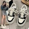 Мода 2024 Платформа Спортивная обувь Плоские женские кроссовки Женские теннисные Повседневные Вулканизированные Черные Модные Кроссовки на толстой подошве Харадзюку