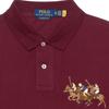 Polo Ralph Lauren FW22 однотонная приталенная рубашка поло с логотипом Three Pony, короткие рукава, мужские топы, красный цвет 1N821994-600