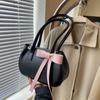 Korean Fashion Bow Single Shoulder Underarm Bag for Women's Simple Large Capacity Versatile Handbag  New Commute Handbags
