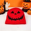 Pumpkin Orange Halloween Knitted Cap Knitted Fabric Hip Hop Skullcap  Daily Commute