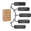 Chest of Drawers Oak Wotan 60 CM 4S TV Cabinet Furniture for Living Room Bedroom