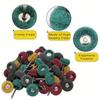100Pcs Abrasive Buffing Wheels Shank Grit Scouring Pad Abrasive Wheel for Power Rotary Tool Rust Removal Polishing