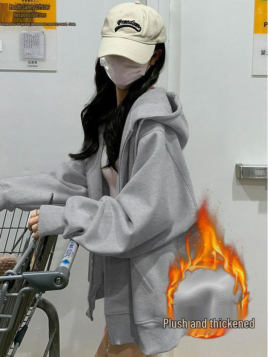 Новая коллекция 2025 года: розовая толстовка с капюшоном и кардиган в корейском стиле для женщин — легкий, свободный крой, идеально подходит для ранней осени/весны.