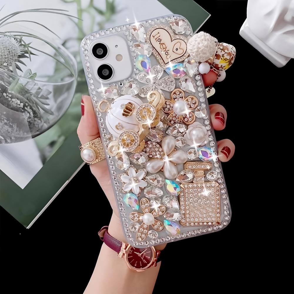Чехол со стразами и блестками для Honor X9C Smart 5G X8C X7C X9B X8B X7B X6B X5B Plus X9A X8A X7A X6A 4G 3D Bling Кристальный дизайн с чехлом-тыквой