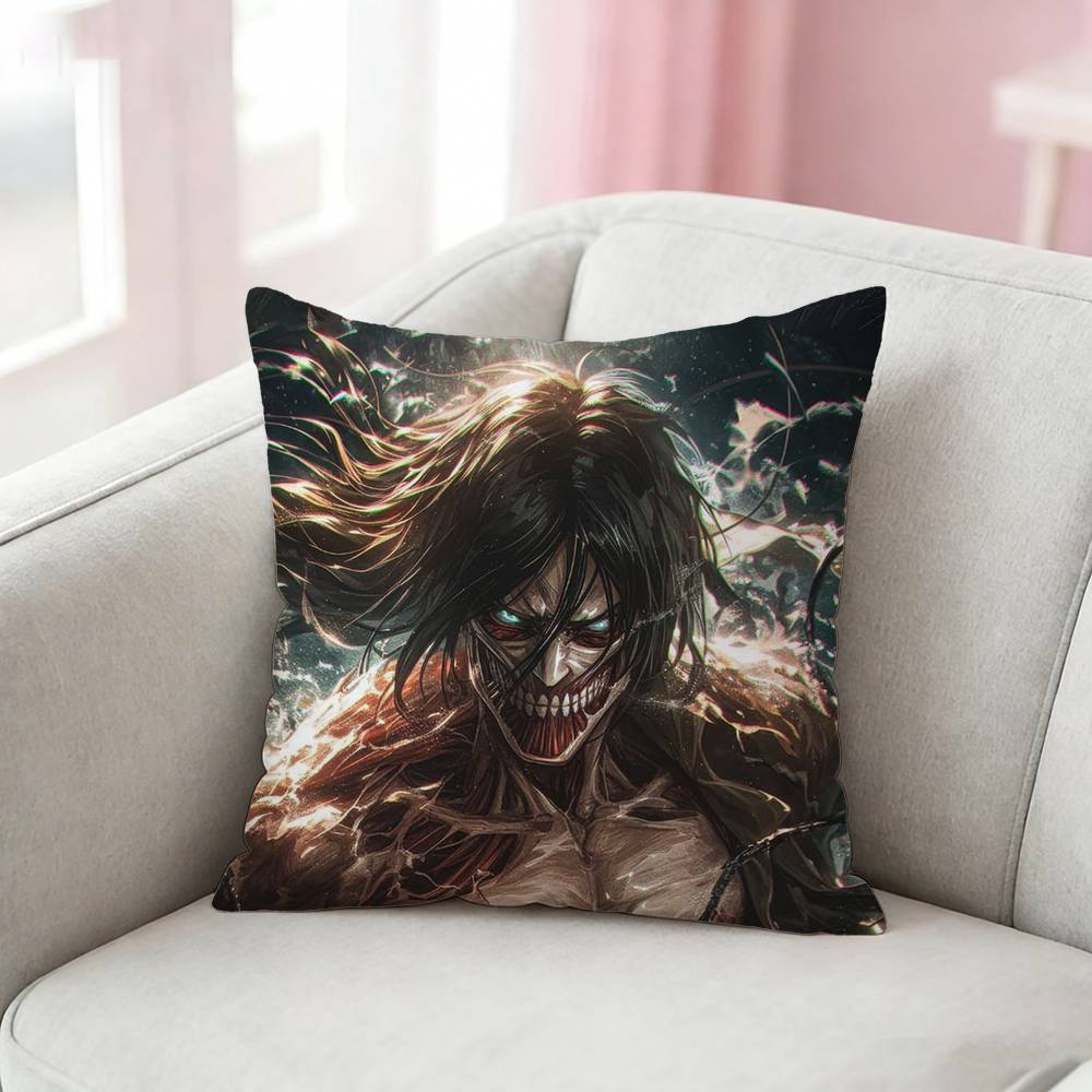 Anime A-Attack Cool On Titan Pillow Case For Sofa Living Room Home Office Decor Protective Cover