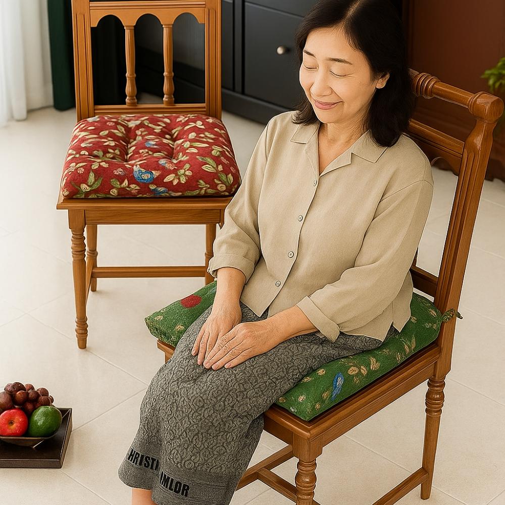 Нескользящая подушка на сиденье Утолщенная подушка для офисного сиденья Винтажная подушка для обеденного стула Для дома и офиса