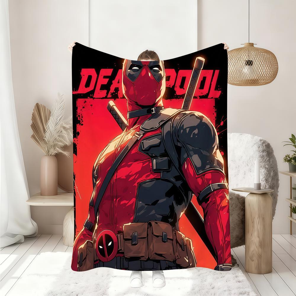 D-DeadpoolS Blanket Soft Throw Blanket for Home Bedroom Bed Sofa Picnic Travel Office Rest Cover Blanket Gift