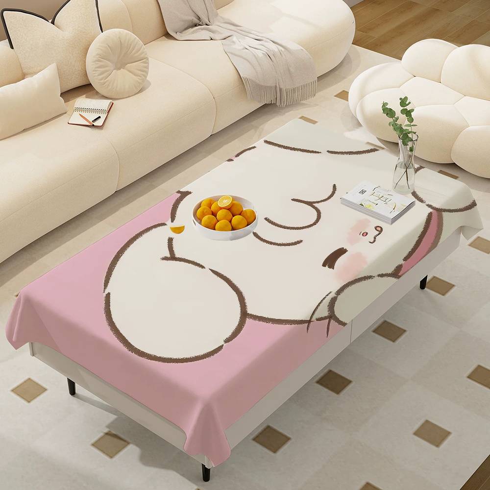 Cute Cat Mikko I-illustrations Tablecloth Table Cover Christmas Picnic Party Birthday Wedding Waterproof Desk Cloth Table Decor