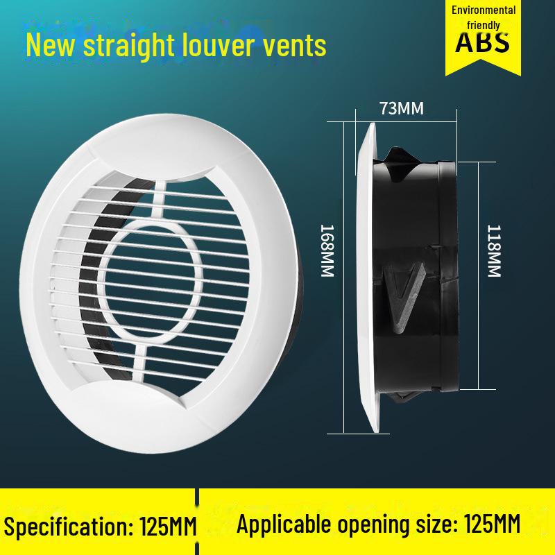 Vent With Circular Abs Shutter Mesh Cover For Fresh Air And Exhaust Duct Systems