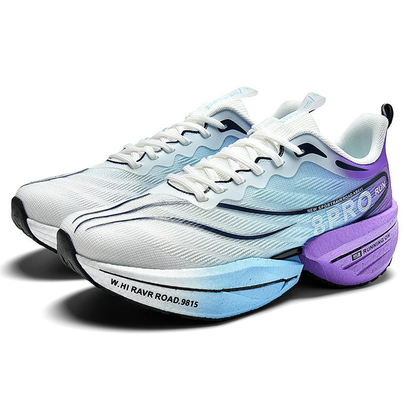 Spring and summer new running shoes men's autumn children's students carbon plate ultra-light shock absorber body test training sports shoes women