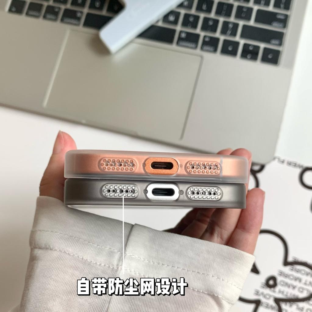Применимый чехол для мобильного телефона iPhone17promax с мелкими отверстиями для очков 17Air матовый 16Promax жесткий чехол защитный чехол
