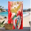 SLBenfica Пестрое Быстросохнущее Пляжное Полотенце Супер Впитывающее Мягкое Легкое Полотенце для Ванны для Бассейна Летних Путешествий