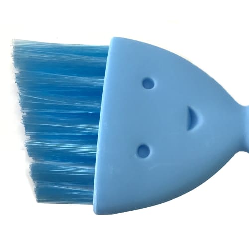 Marna Bento Box Cleaning Brush, Blue (For Reaching Hard-to-Reach Corners of Lunch Box Lids), Small, K187B