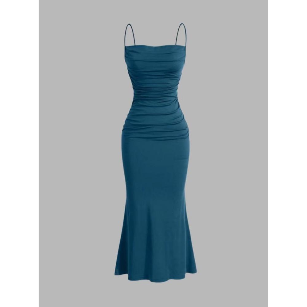 Женские вечерние платья макси на тонких бретельках элегантные облегающие формальные вечерние свадебные гостевые летние платья