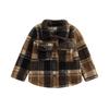 Winter Fashion Boys Fleece Coat Children's Lapel Collar Single-breasted Shirt Street Childrens Thickened Outerwear