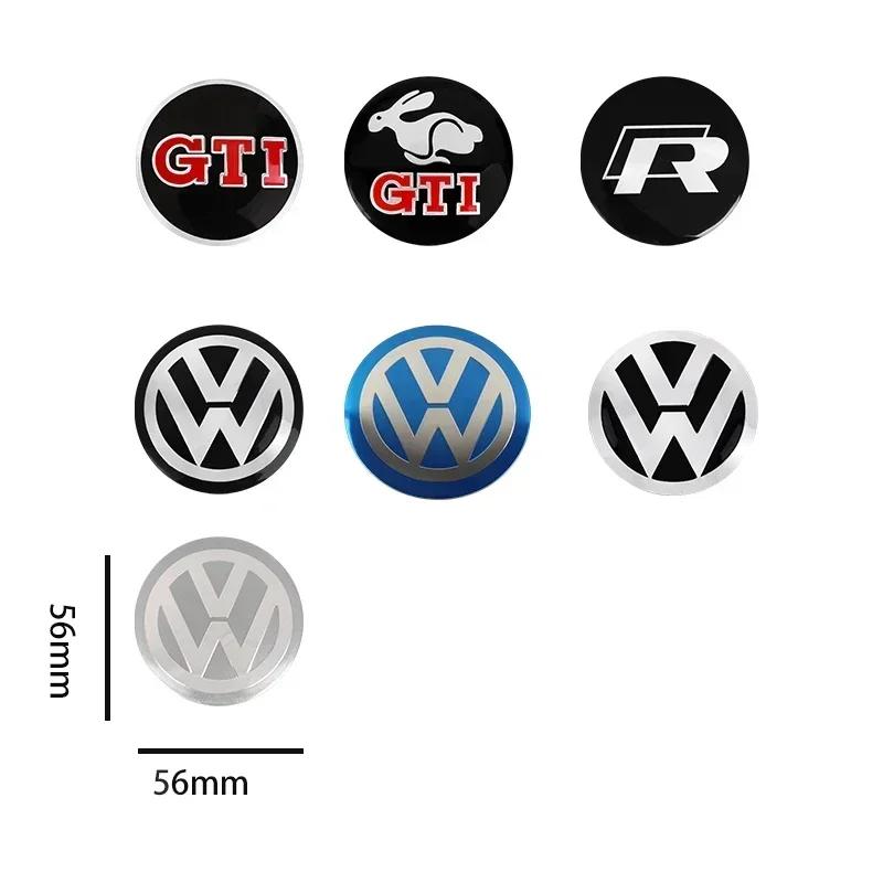 Car Wheel Center Hub Caps Sticker Metal Car Key Chain Ring For Volkswagen VW R GTI Golf 6 Amarok T5 Phaeton Teramont ID3 Tiguan ED1