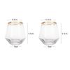 2pcs/1pcs Hexagonal Glass Gift for Friend 320ml Colorful Transparent Drinkware Whiskey Wine Cups Household Juice Cup Water Cups