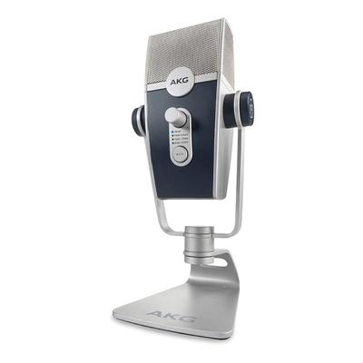 AKG Lyra-Y3 USB-микрофон с боковой адресацией [Компактная модель, идеально подходит для PODкастинга и стриминга, Четыре режима направленности, Подходит для профессиональной записи,