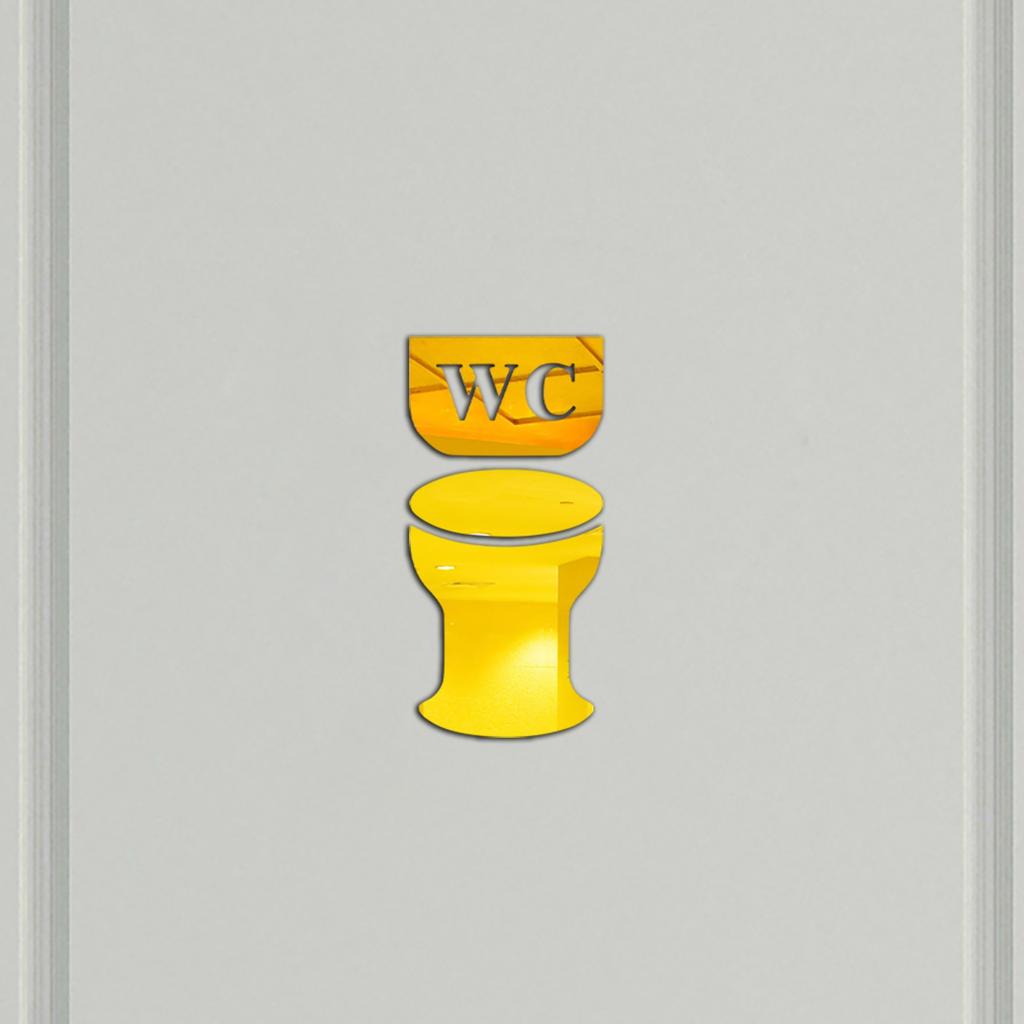 Креативный акриловый стикер на стену для унитаза, знак «сделай сам», 3d стикер на стену, знак для туалета