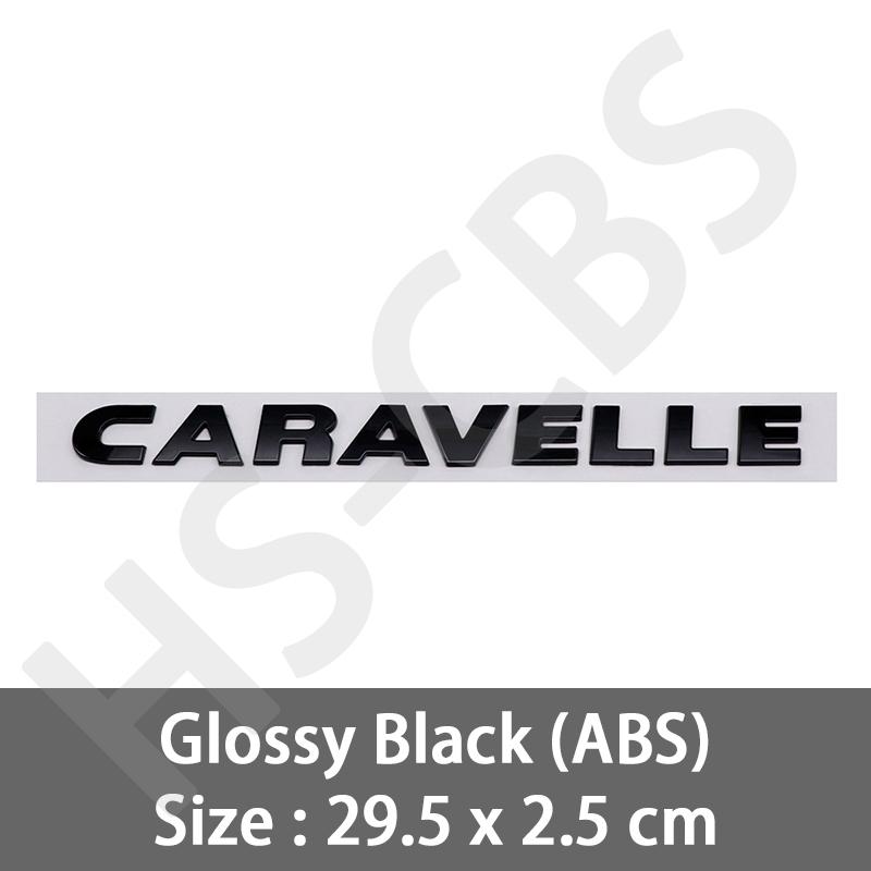 ABS Car Trunk Body Letters Words Logo Badge CARAVELLE Emblem Decals Sticker Emblem Caravelle Letter 7H9853687739 Accessories