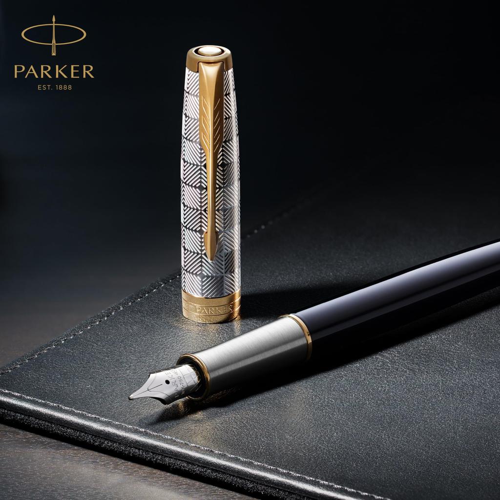 Parker Sonnet Premium Металл Черный GT Шариковая ручка Средний Подарок Официальный Номер продукта 2119787 & Ручка, Перо, На основе масла, В коробке, Импортный,