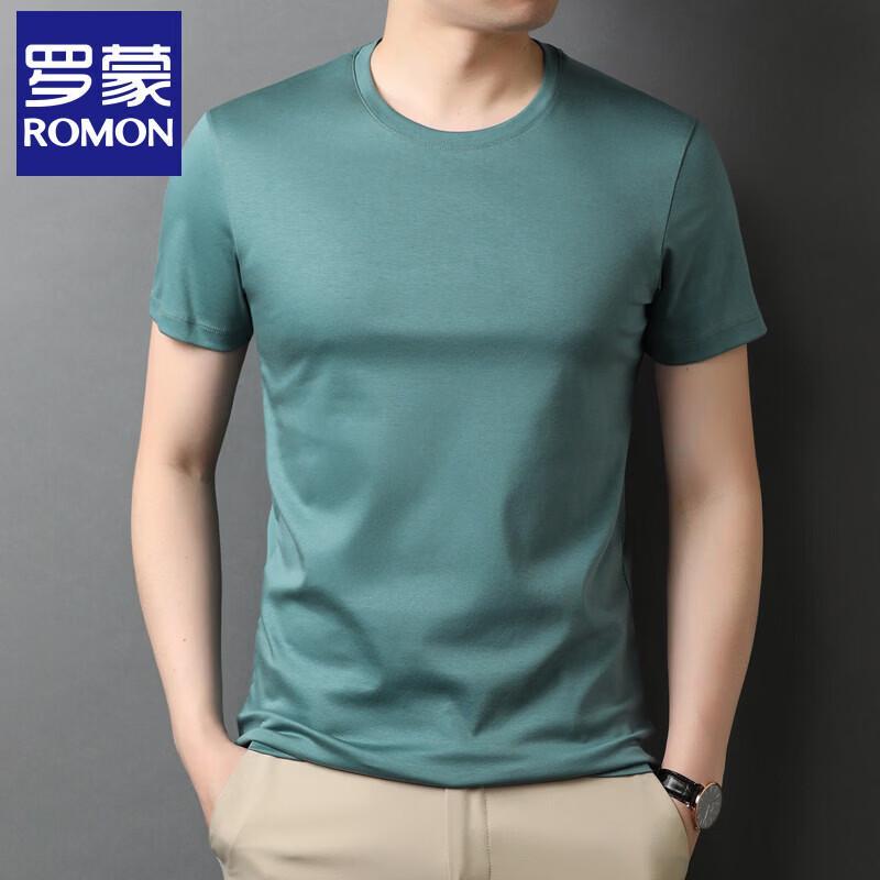 Luomon Men's 100% Cotton Round Neck Short Sleeve T-Shirt