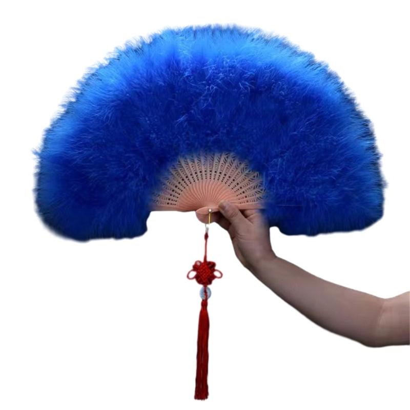 Vintage Feather Fan Women Feather Fan Lightweight Handheld Fans Convenient for Travel and Parties