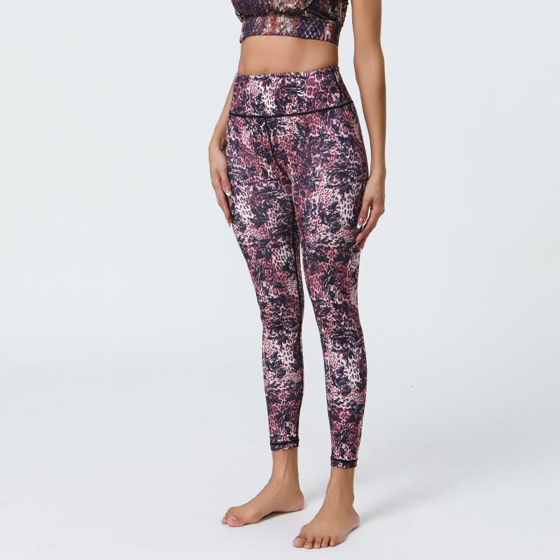 Новые леггинсы для йоги женские телесного цвета с принтом, тонкие спортивные штаны для фитнеса и йоги