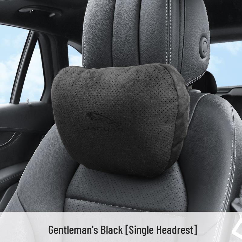 Дышащие подголовники с поддержкой шеи из замши для автомобильных сидений Jaguar XEL/XFL/F-PACE