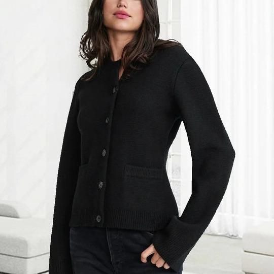 European and American independent station sweater jacket women's spring and autumn new soft waxy lazy wind knitted cardigan