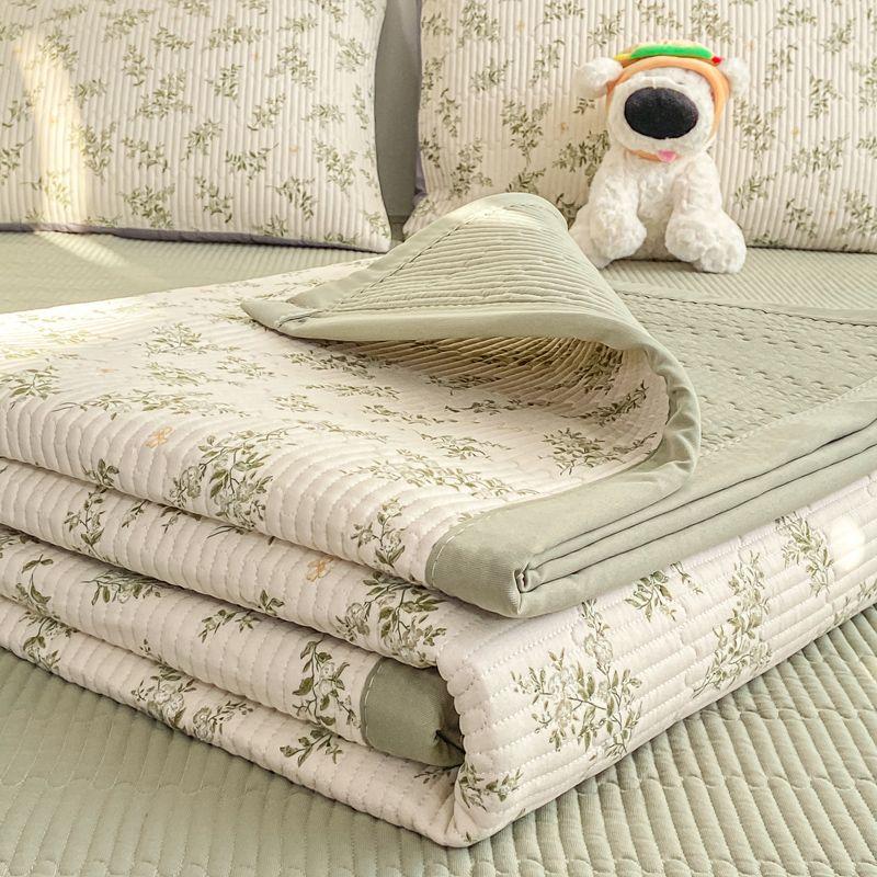 Double Layer Gauze Bed Cover Household Anti Slip Thickened Cotton Bed Single Piece Kang Cover Four Season Mattress