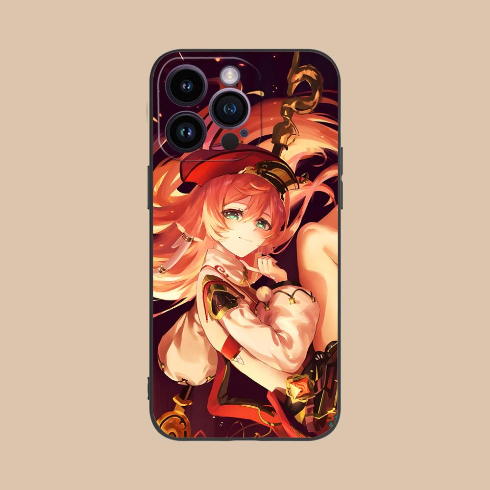 Game GI Yanfei Matte TPU Mobile Phone Case for iPhone 17 16 15 14 13 12 11 X XR XS 8 7 Air Pro Max Plus Mini Colorful Cover