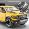 1/32 DODGE Mammoth 1000 TRX Alloy Pickup Car Model Diecast Metal Off-road Vehicle Model Sound and Light Simulation Kids Toy Gift
