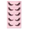 5 пар кошачьих ресниц с натуральным 3D-эффектом, простые в использовании, очаровательные, густые, вьющиеся, имитирующие макияж, накладные ресницы