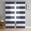 Navy Blue White Stripes Tulle Curtains For Living Room Bedroom Kitchen Decoration Chiffon Window Treatments Voile Sheer Curtain