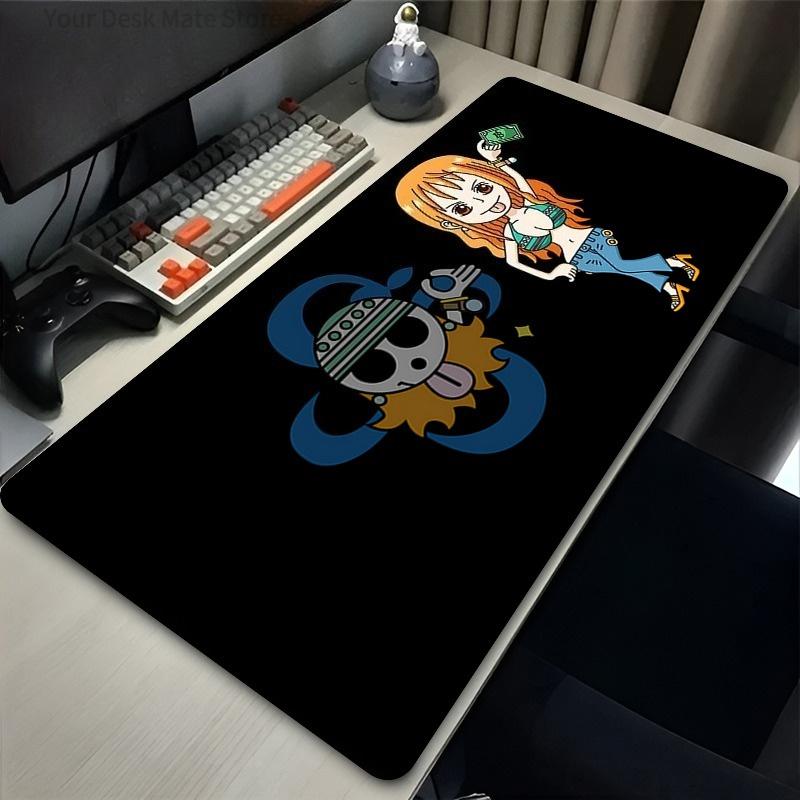 Nami and Straw Hat Pirates Jolly Roger Large Gaming Mouse Pad Waterproof Nonslip