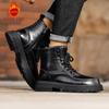 Черные осенние и зимние мужские ботинки Классические универсальные высококачественные уличные мотоциклетные повседневные деловые туфли для офиса 39-45