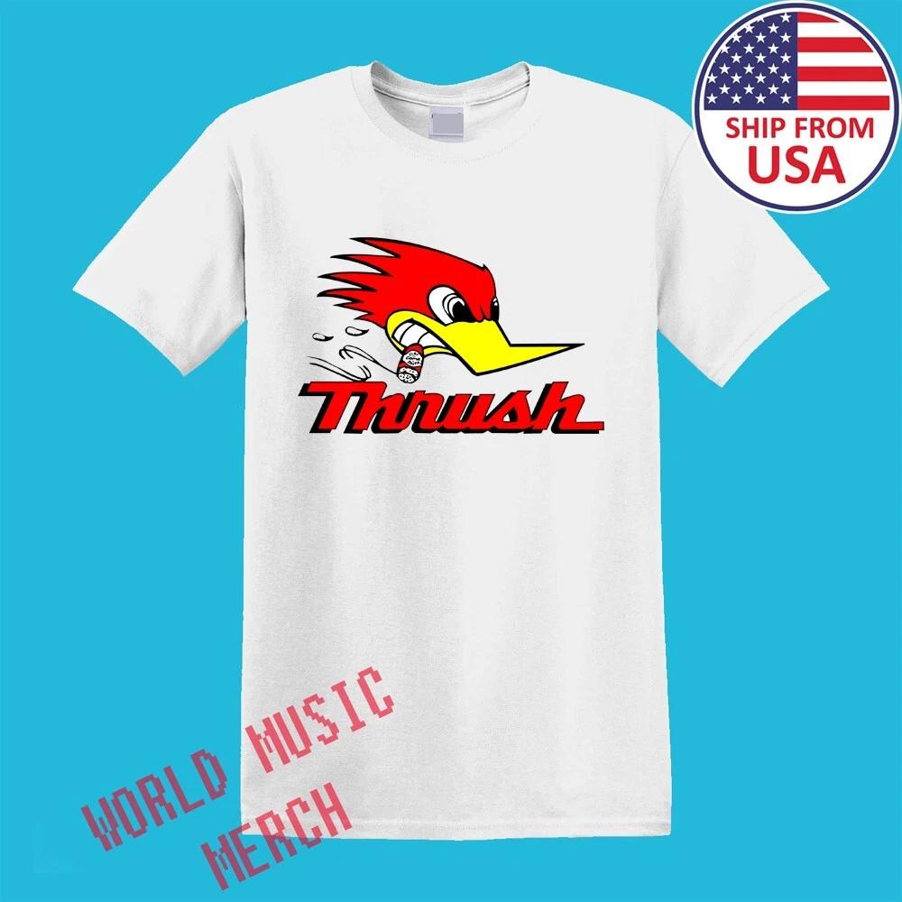Thrush Racing Car Motorcycle Tuning Men's White Size S-5XL