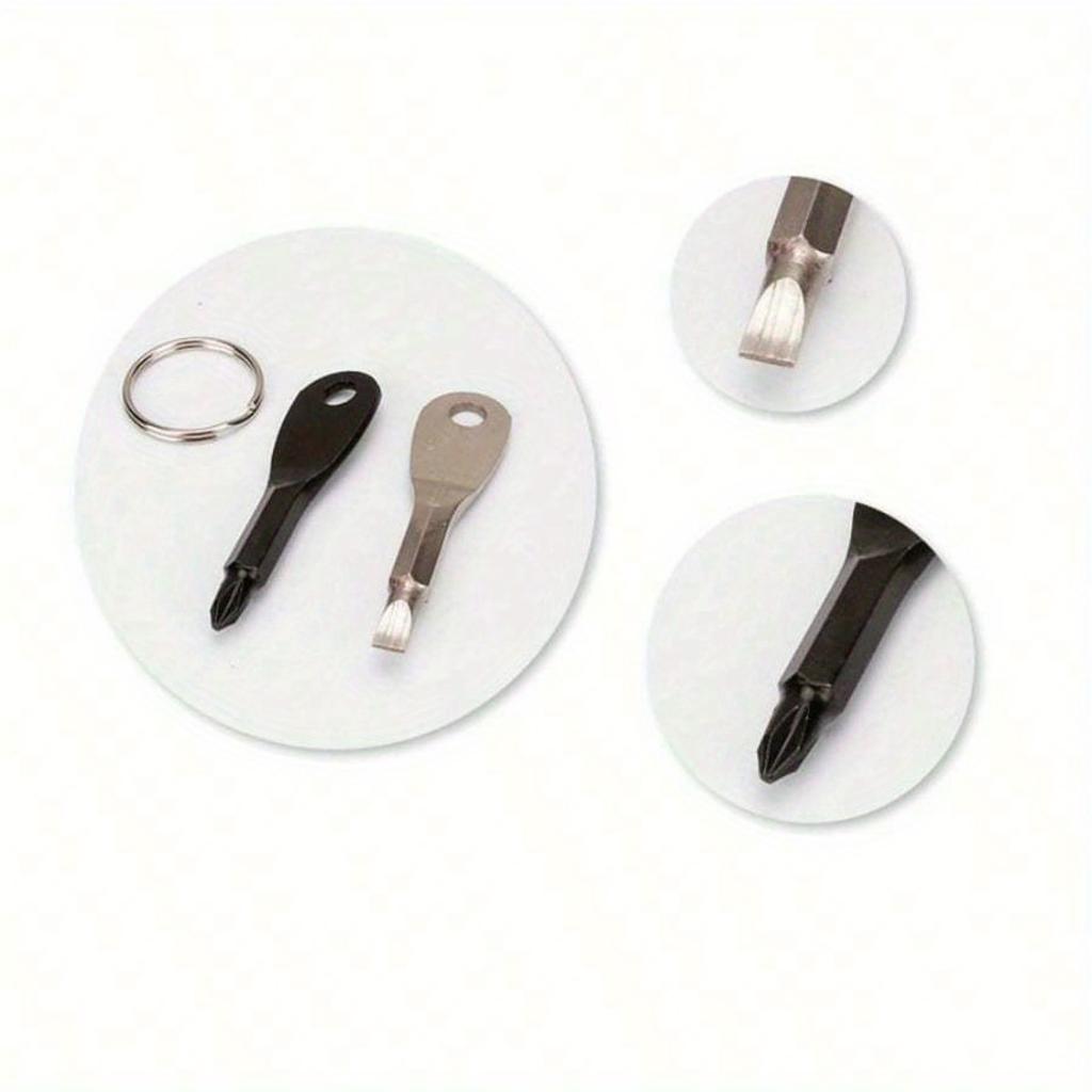 2 шт./набор мини-отверток, карманные ручные инструменты для ремонта, многофункциональный гаджет, портативный брелок Phillips, походная шлицевая отвертка с кольцом для ключей